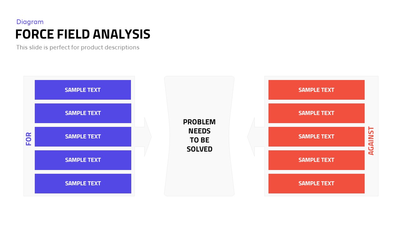 Force Field Analysis PowerPoint Template Keynote Diagram