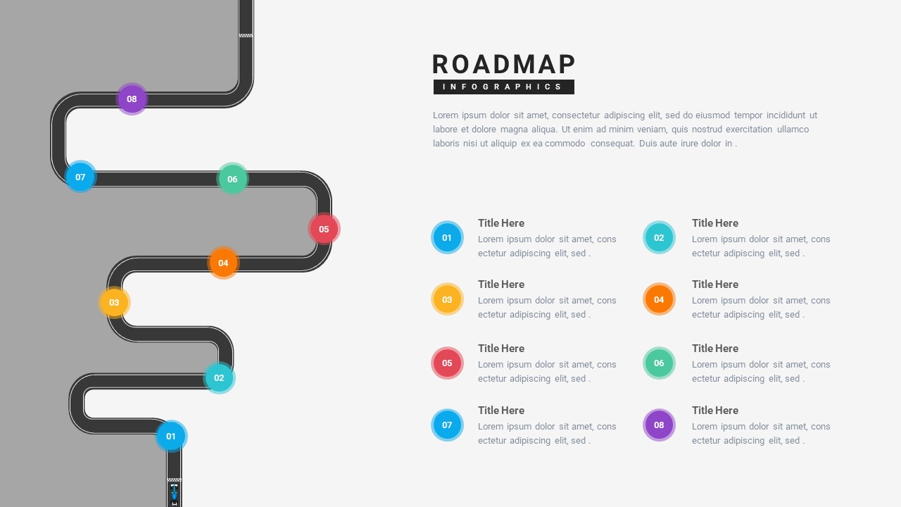 Roadmap Infographics SlideBazaar