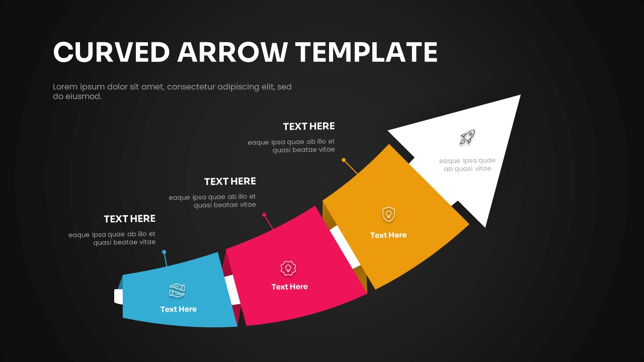 Curved Arrow Infographics Slidebazaar