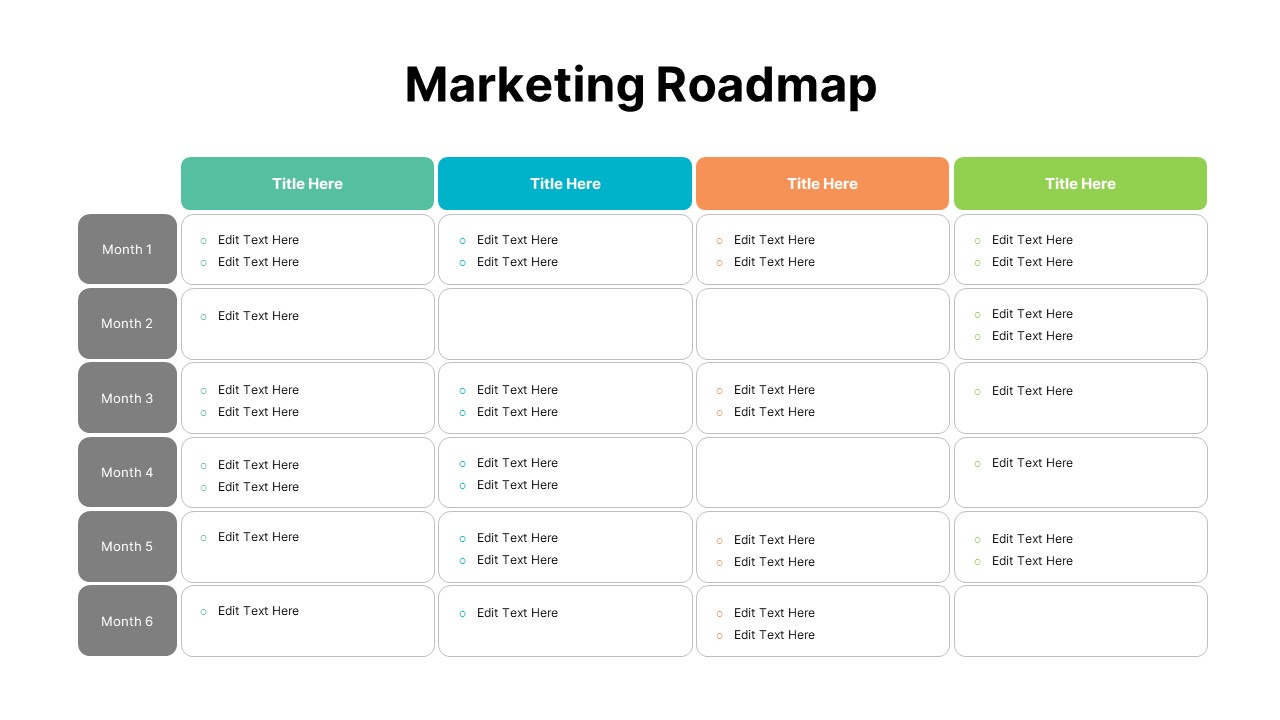 Marketing Roadmap Presentation Template SlideBazaar