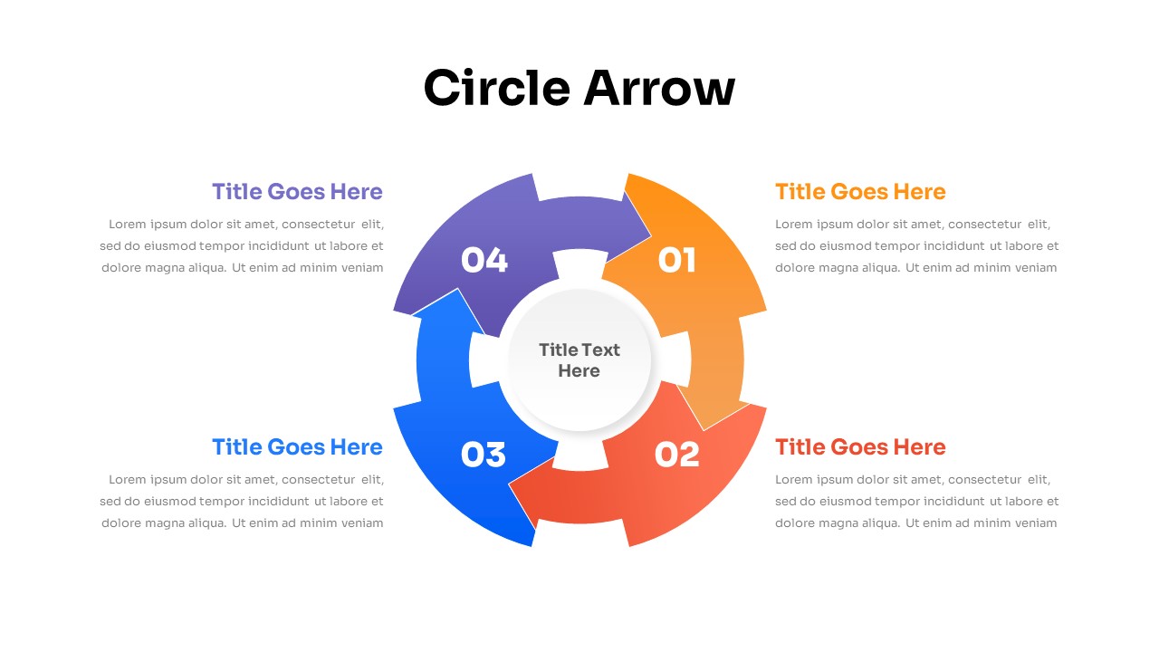 Circle Arrows Template Slidebazaar