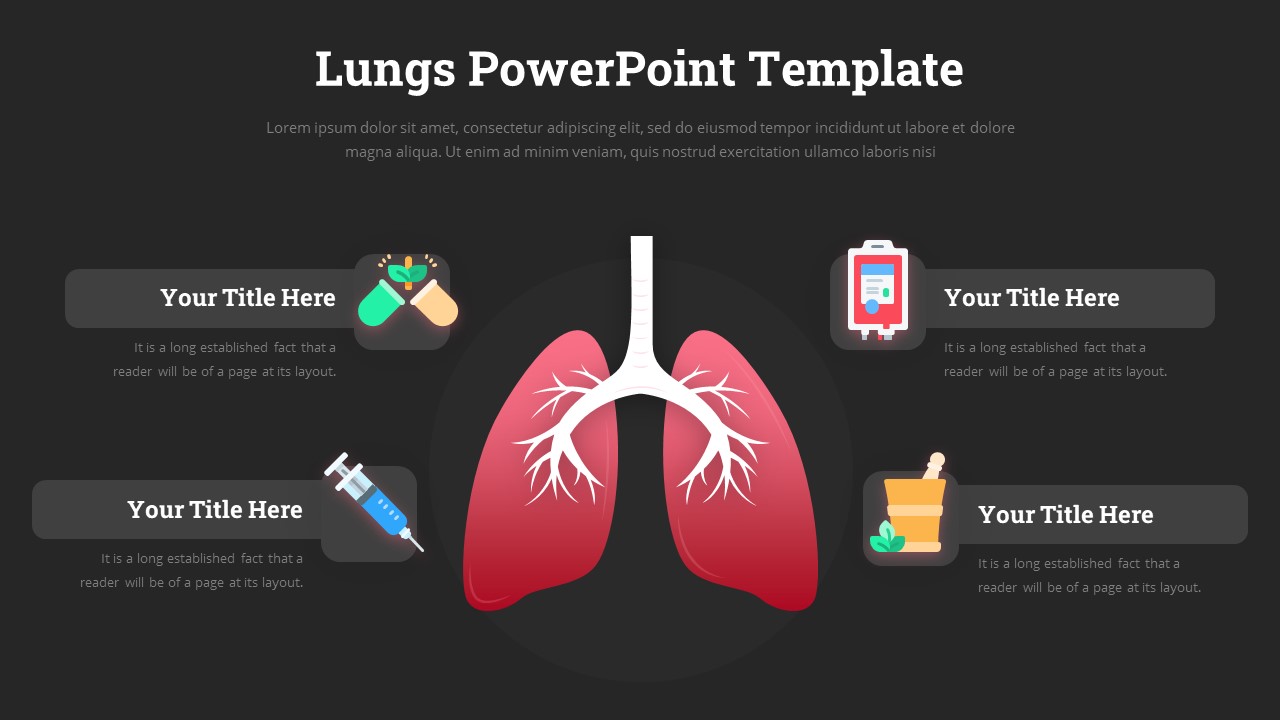 Lungs Infographic PowerPoint Template SlideBazaar
