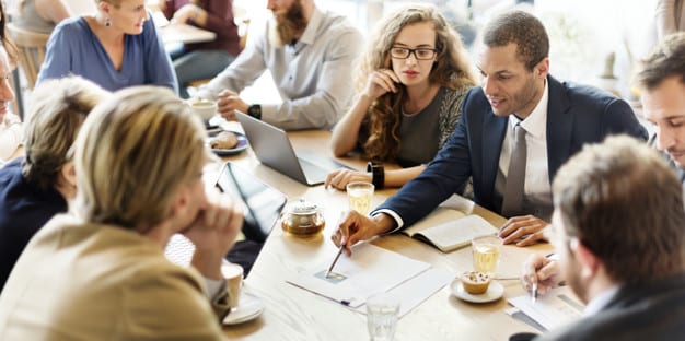 Business team meeting strategy company introduction