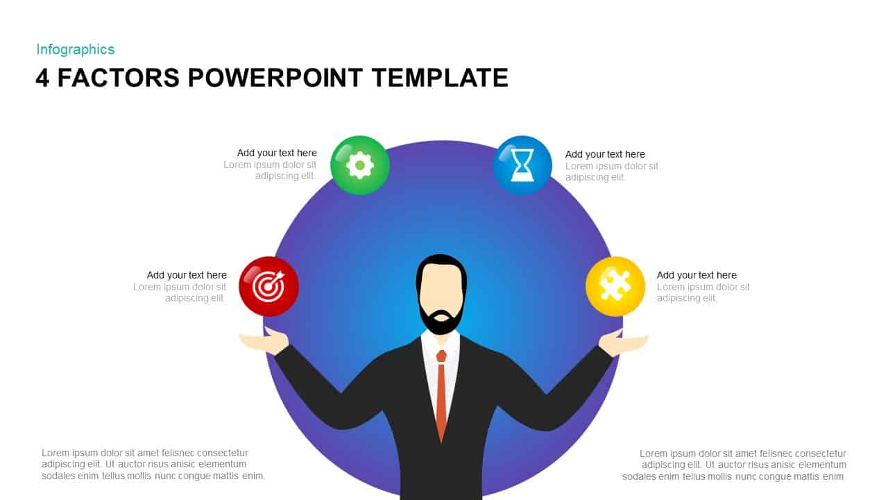 4 factors powerpoint template