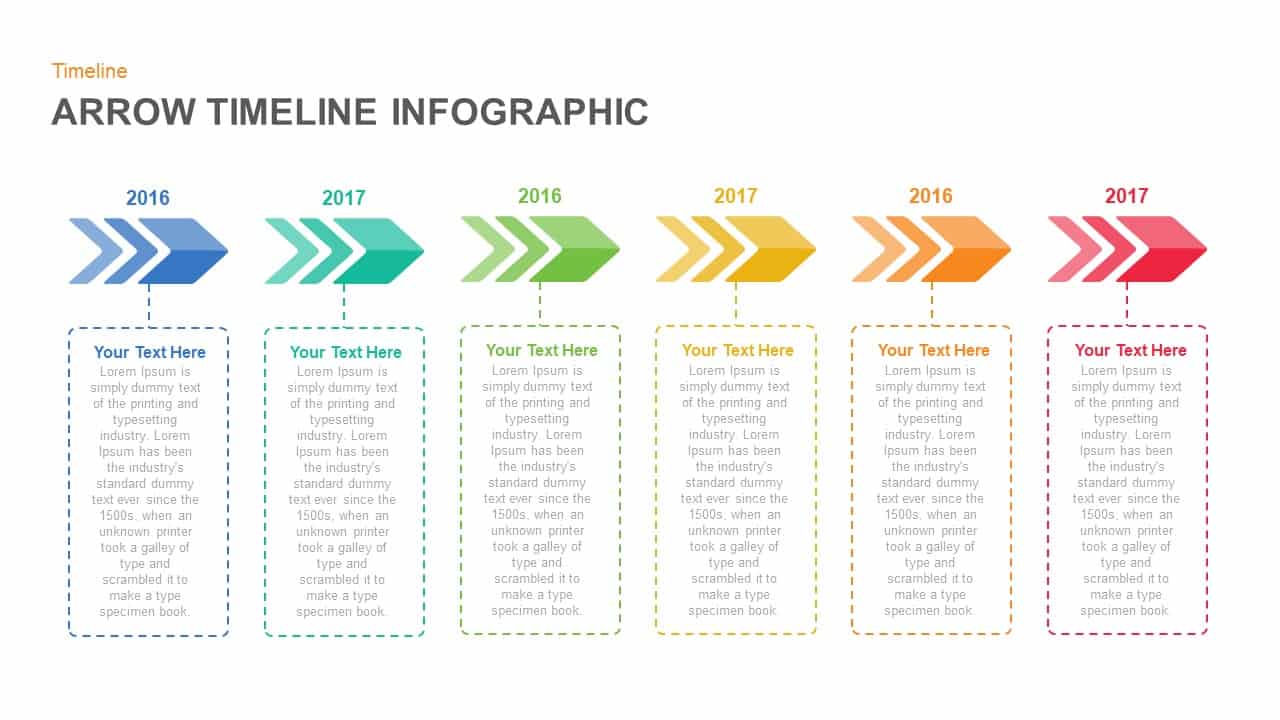 arrow timeline powerpoint template