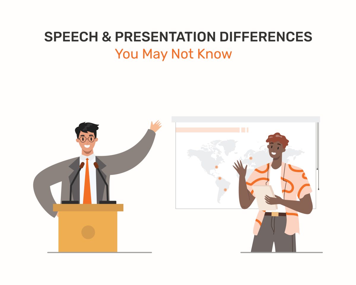 difference between speech and presentation ppt