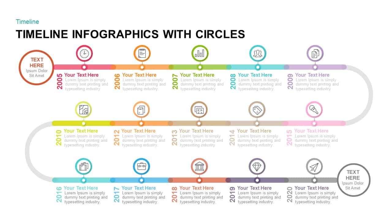 Circle Timeline Infographic Powerpoint Template Keyno 5792