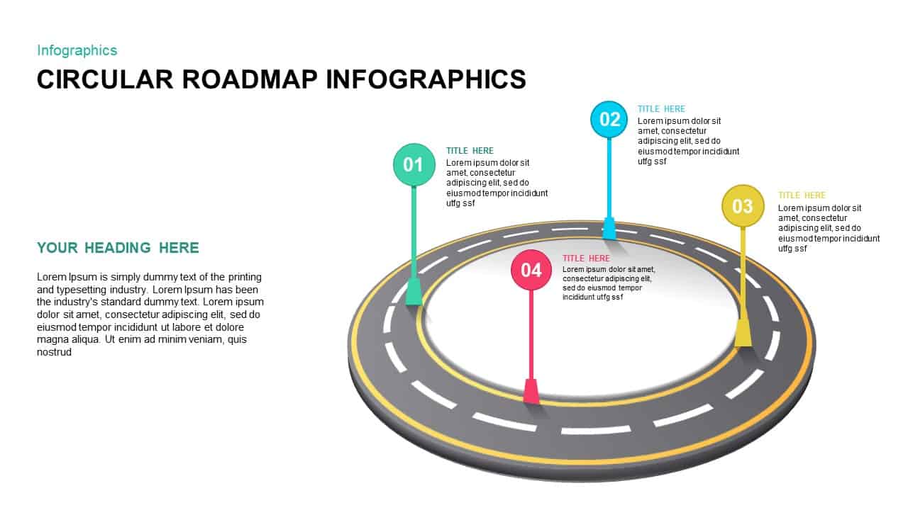 circular roadmap PowerPoint