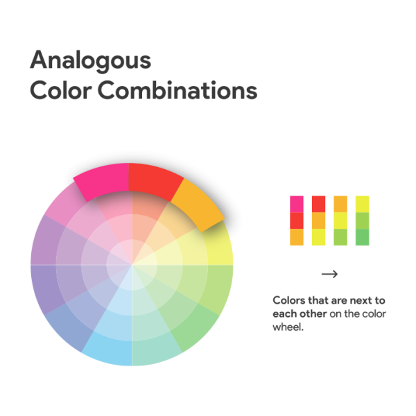 Analogous colors for presentation backgrounds