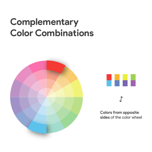 Complementary colors for presentation backgrounds