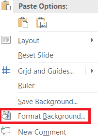 format background in powerpoint