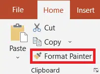 format painter option in PowerPoint