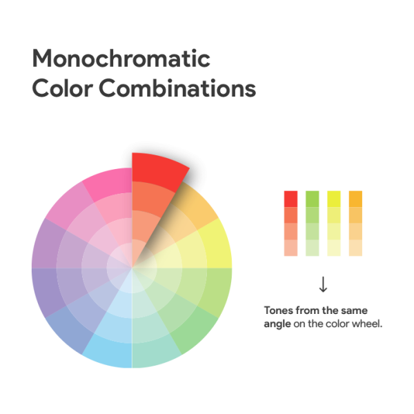 Monochromatic colors for presentation backgrounds