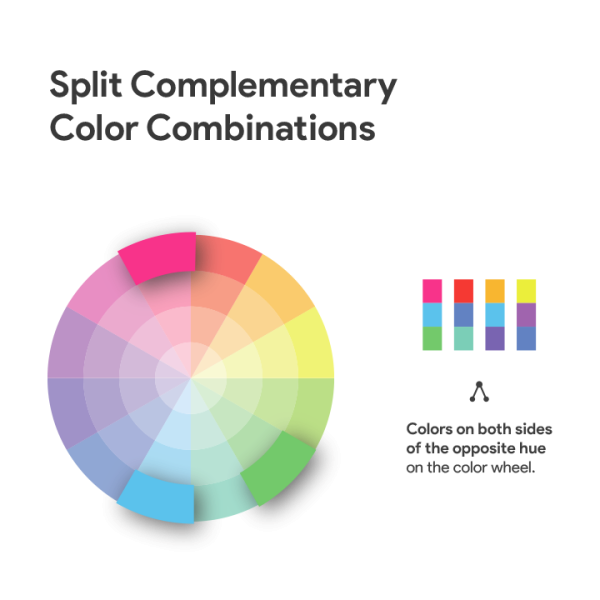 Split complementary colors for presentation backgrounds