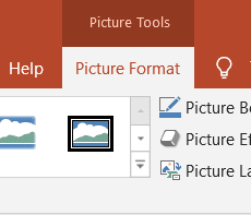 Picture format tab appears which you can use to compress images in PowerPoint