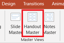 Handout master in PowerPoint