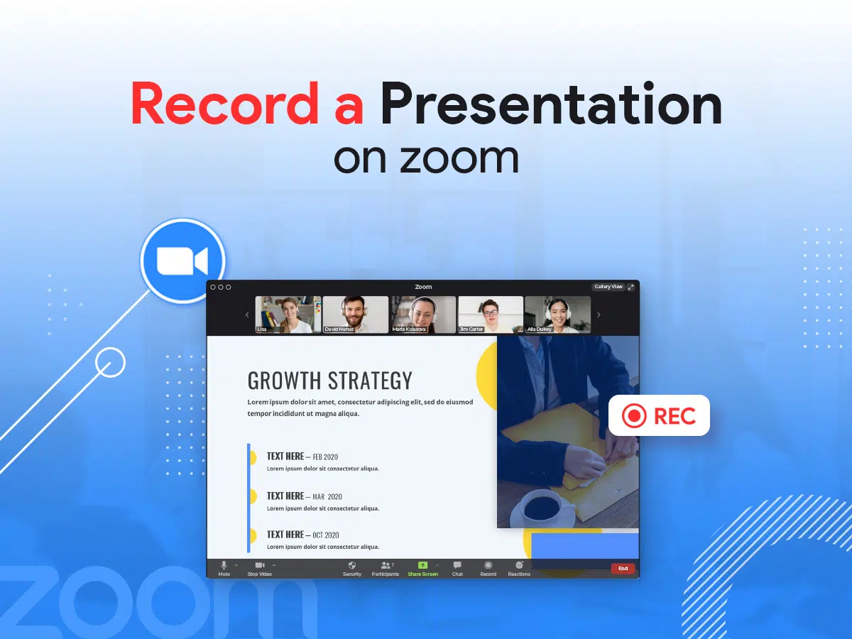 how to record a presentation on zoom with video