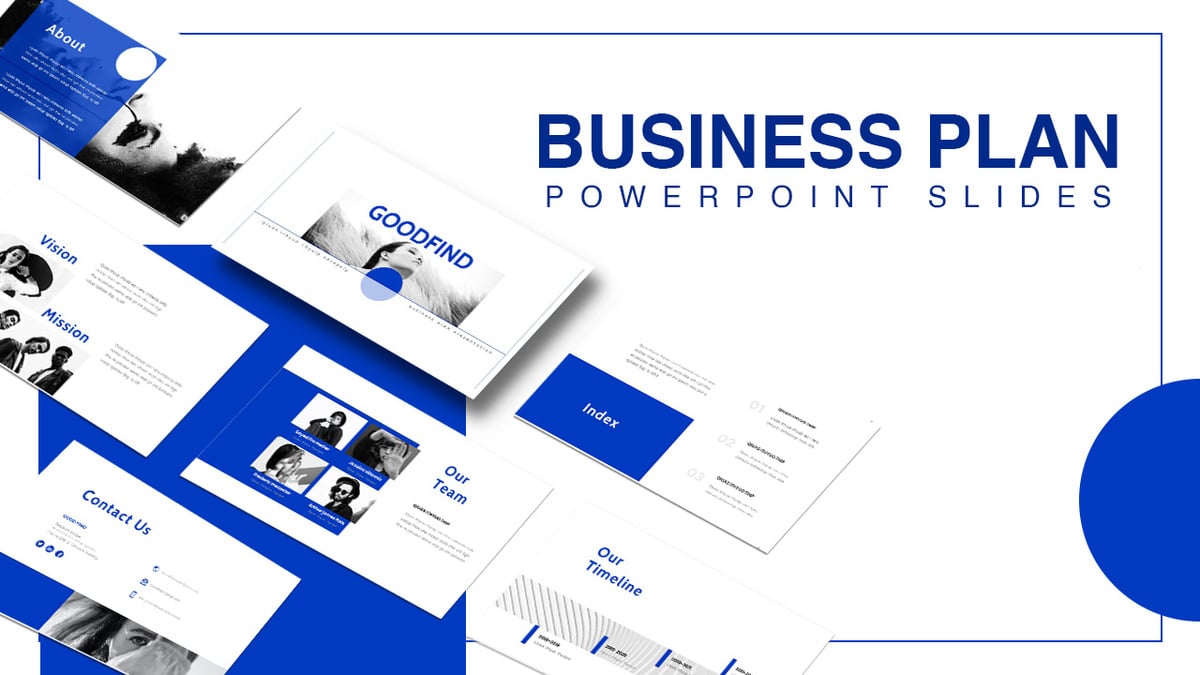 Business plan presentation template for PowerPoint and Google Slides