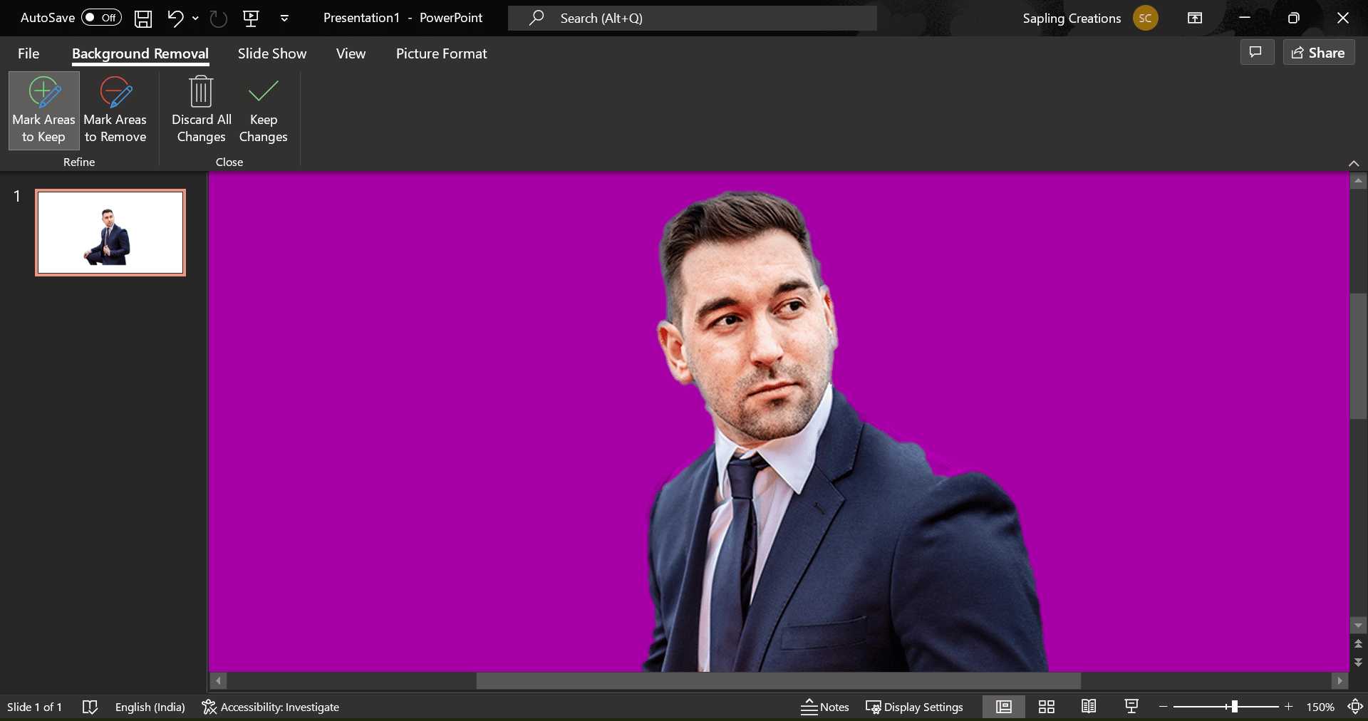 How to remove background from picture in PowerPoint