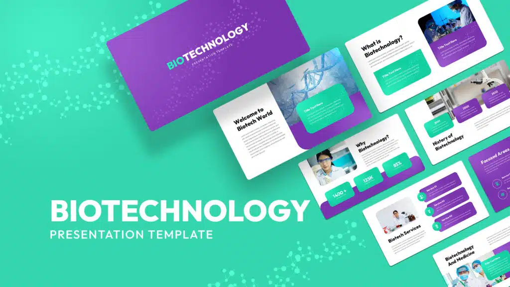 Biotechnology themed PowerPoint template