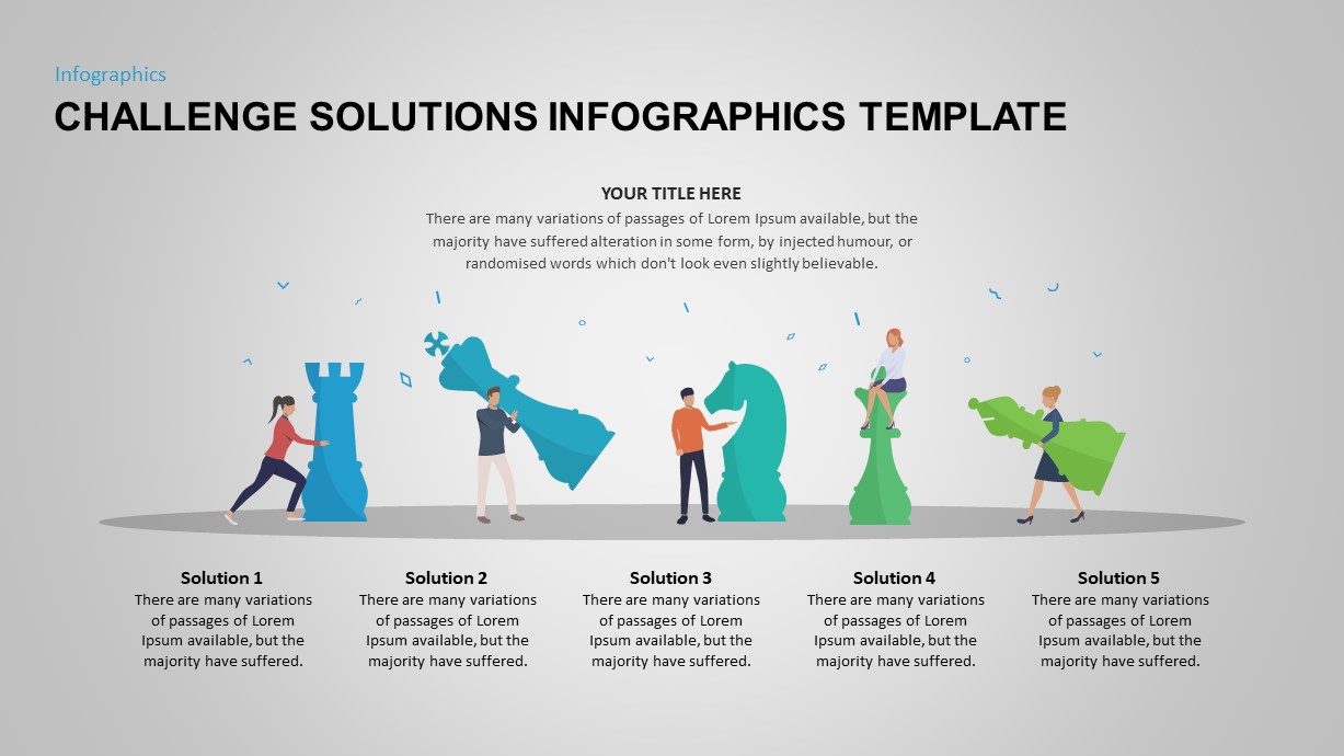 King and Queen Chess Puzzle Shapes for PowerPoint - SlideModel