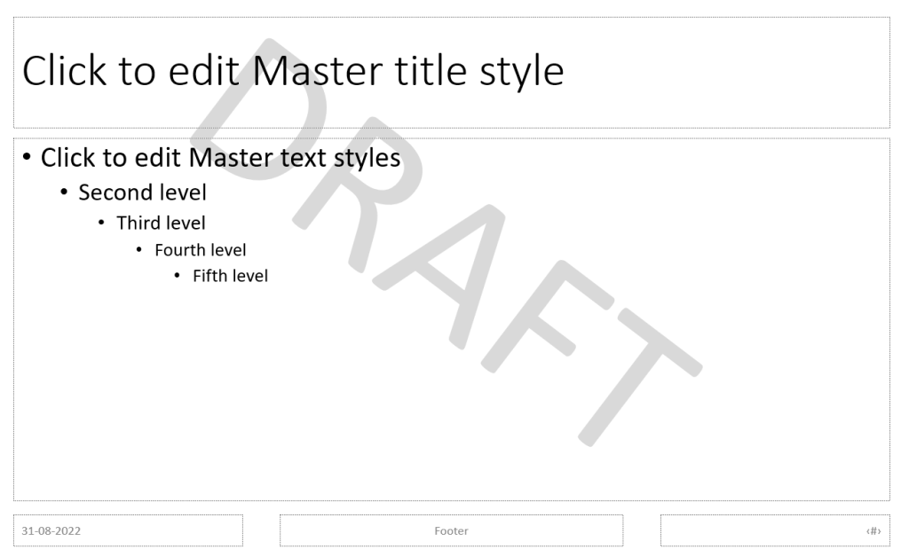 powerpoint presentation draft watermark