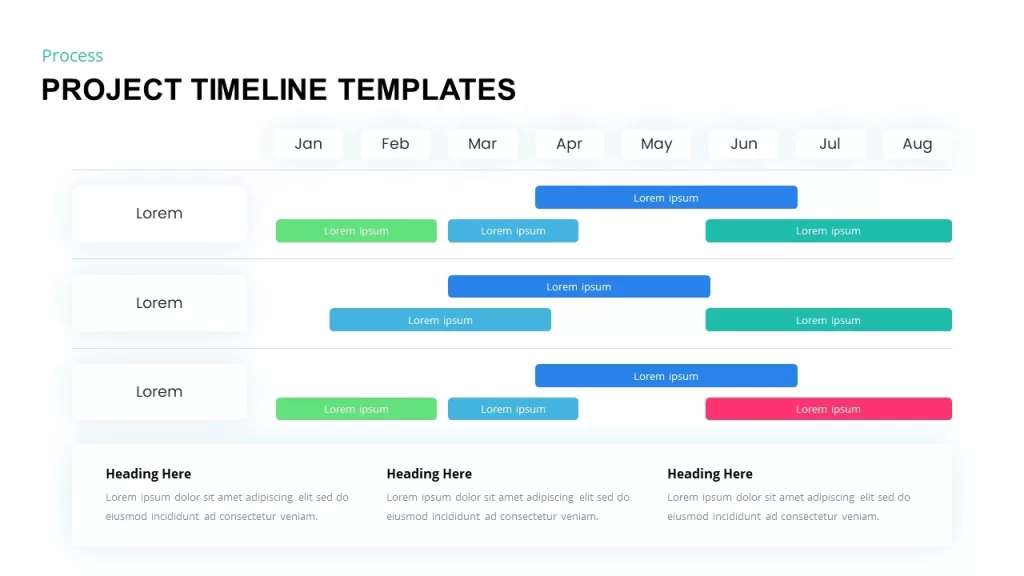 A preview of Project Timeline Template that can be used for project management purposes