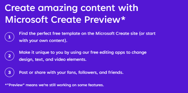 What is Microsoft Create?