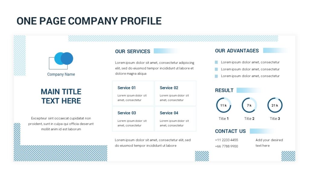 One Pager Company Profile Template