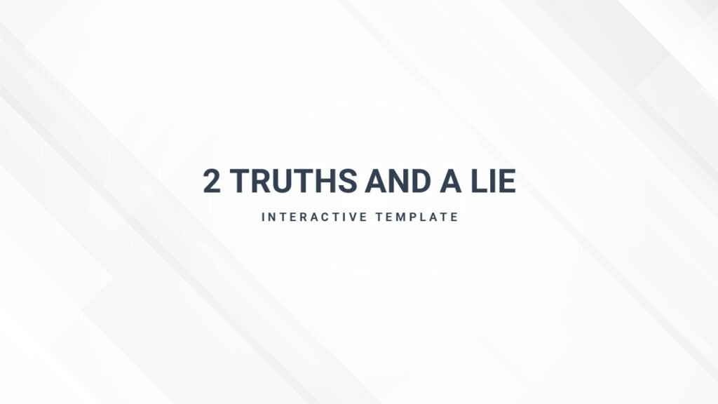 Two Truths and a Lie template for PowerPoint