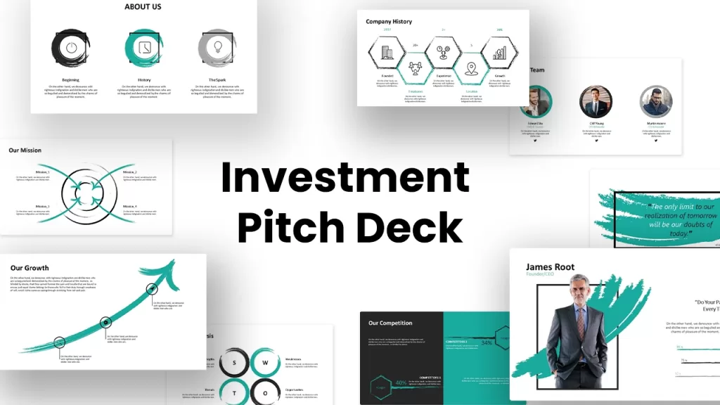 29 Modern Investor Pitch Deck Layouts Creative Organic Blobs PowerPoint  Graphics for Company Product team Presentation PPT Template