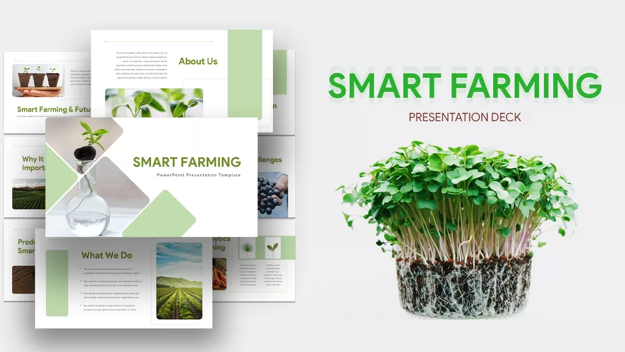 Smart farming related intro slides for PowerPoint presentations