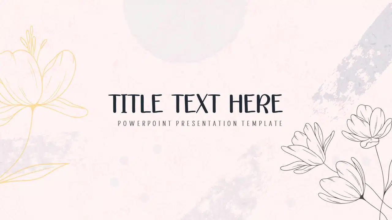 Pretty title slide example template for PowerPoint