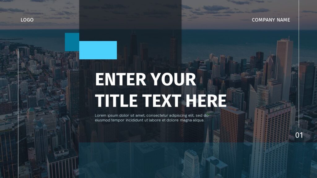 Title Slide Template design for PowerPoint presentations