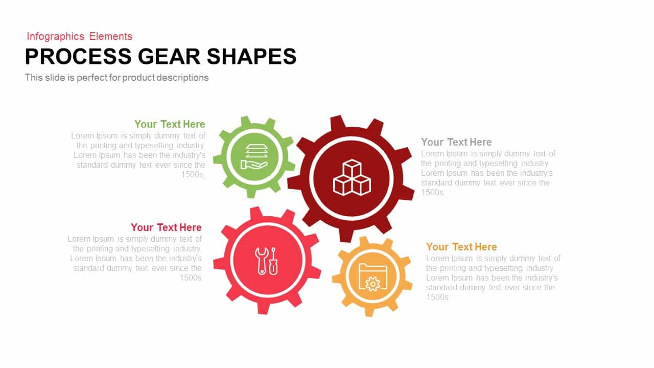 Process Gear Shaped PowerPoint Template