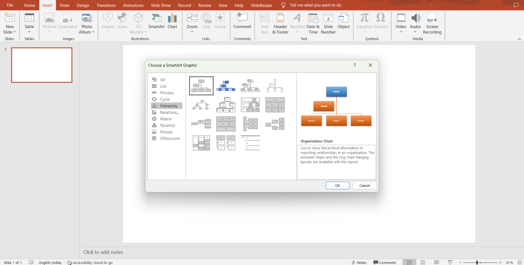 Adding Your Org Chart