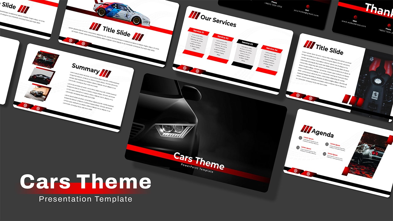 Preview of Car PowerPoint Theme