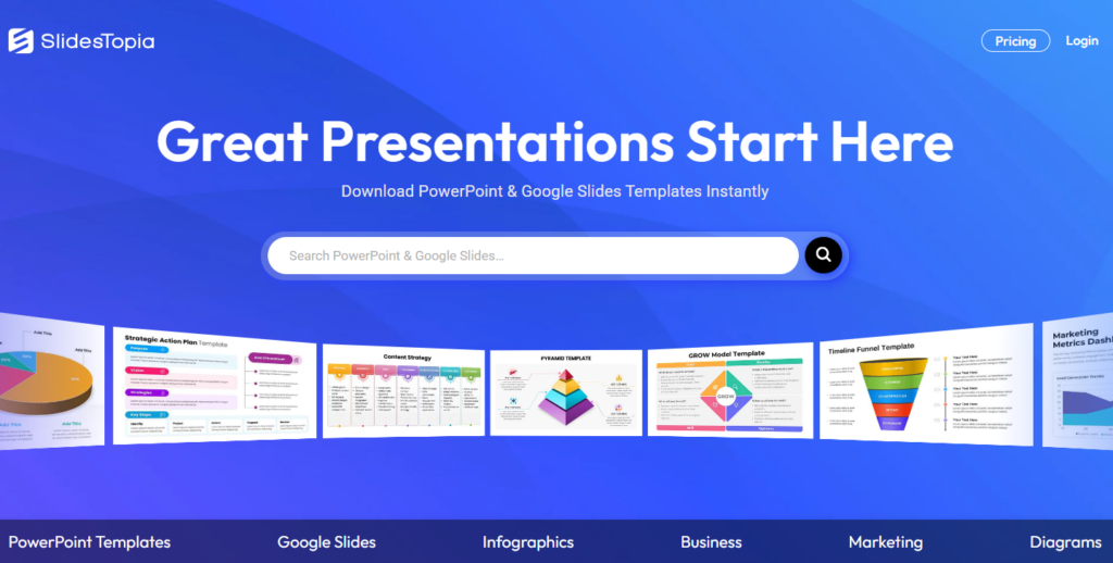 SlidesTopia - Website for PowerPoint & Google Slides