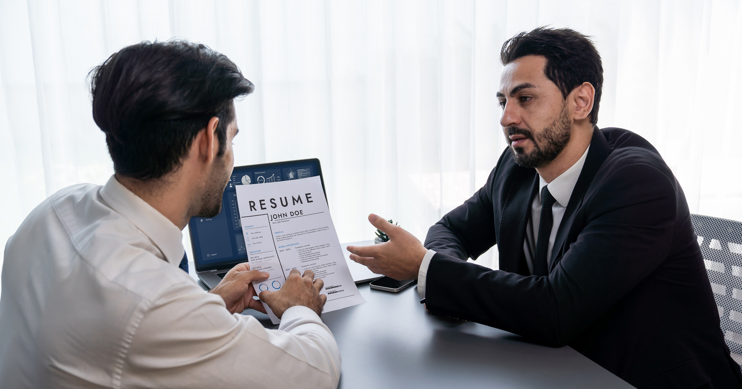 Cover image for an article on how to interview presentation designers