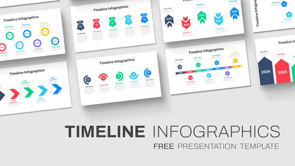 Free Colorful Timeline Infographics