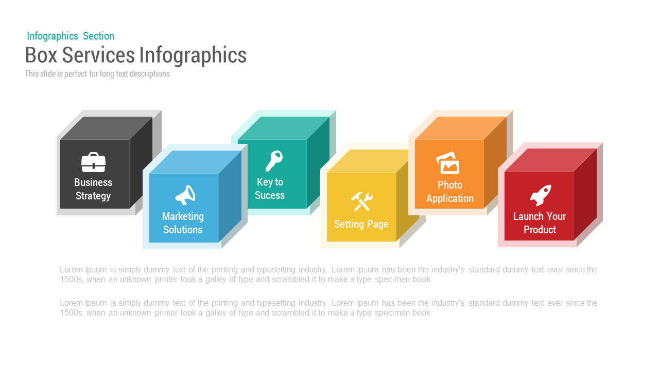 Box Services Infographics PowerPoint Template & Keynote