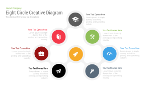 8 Circle Creative Diagram Free PowerPoint Template and Keynote Slide