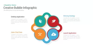 Four Bubble Infographic PowerPoint Template and Keynote