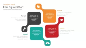 Four Square Diagram Powerpoint and Keynote template