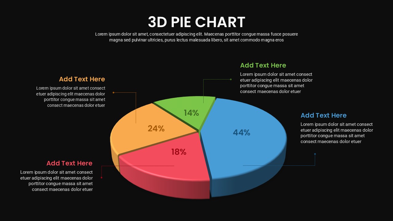 Free 3d pie chart powerpoint template