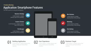 Application Smartphone Features PowerPoint Template and Keynote Slide
