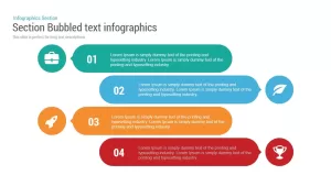 Section Bubbled text infographics Powerpoint and Keynote template