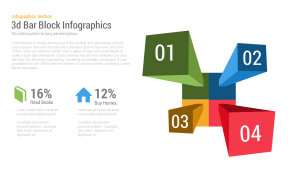 3D Bar Block Infographics PowerPoint and Keynote template