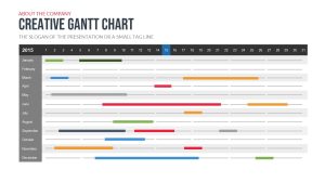 Company Profile PowerPoint Template Free Creative Gant Chart