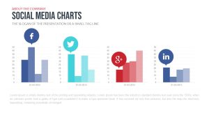 Free Company Profile PowerPoint Template Social Media Charts